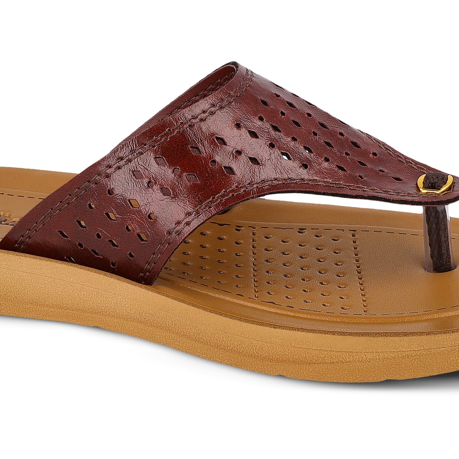 Walkaroo Womens Solid Thong Sandals  - 13733 Brown