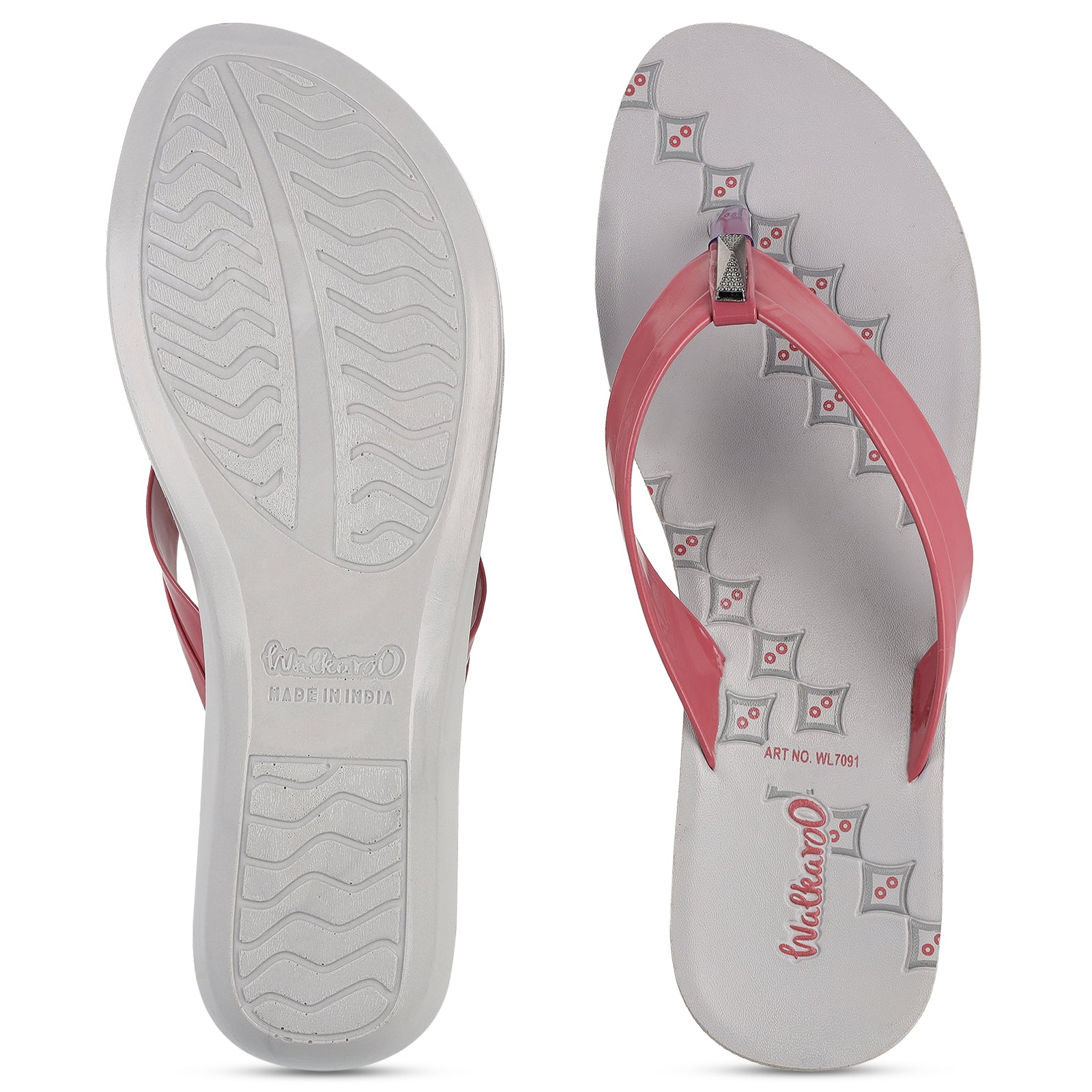 Walkaroo Womens Solid Thong Sandals  - WL7091 FIG