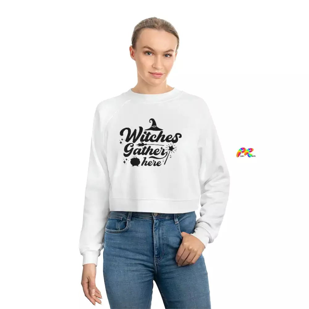 Witch Women's Cropped Fleece Sweatshirt