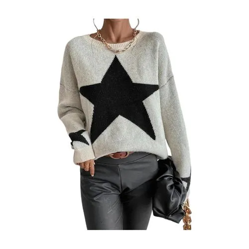 Women's Sweater Long Sleeve Sweaters & Cardigans Casual Star