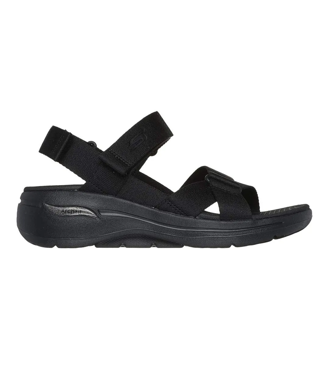 Womens/ladies go walk attract arch fit sandals black Skechers