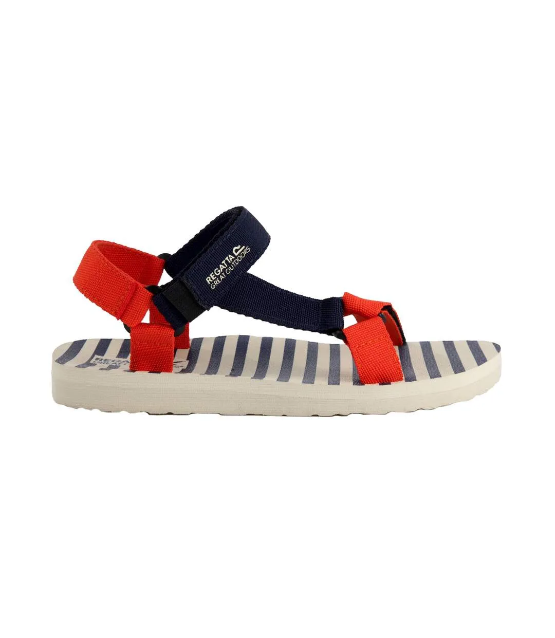 Womens/ladies lady vendeavour striped sandals navy/crayon/white Regatta